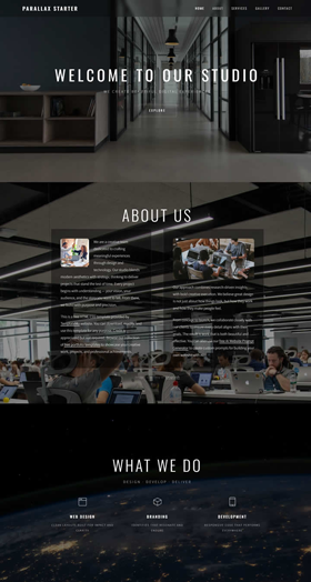 黑色HTML CSS创意工作室网站