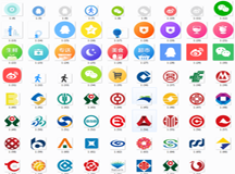 70个各行业同城名站APP图标