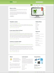 绿色企业博客网页模板