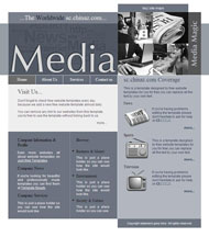 媒体CSS网页模板