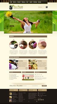 温泉治疗HTML5模板