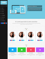 Html5+Css3浅蓝色风格模板