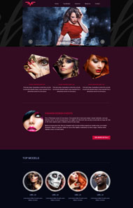 时尚美容造型html5模板