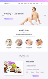 紫色女性美容网站模板