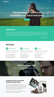 绿色户外摄影网站模板