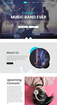 音乐乐队展示网站模板