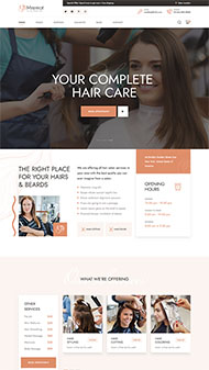 理发美发沙龙店HTML5模板