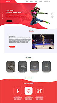 跳舞爱好者展示网站模板