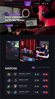 电子竞技游戏网站HTML5模板