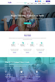 休闲时光饮料店HTML5模板