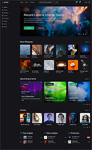 娱乐音乐资讯发布平台网站模板