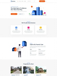 房地产住房类响应式网站模板