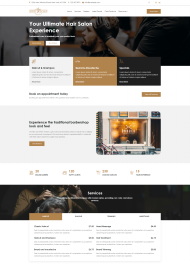 美发体验服务机构HTML5网站