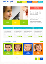 志愿者主题CSS3网站模板