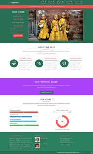 贫困儿童救助网站模板