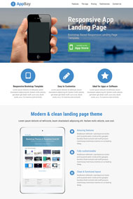 蓝色应用APP官网网站模板