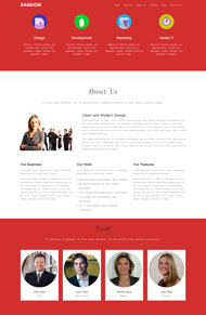 红黑搭配企业团队单页模板