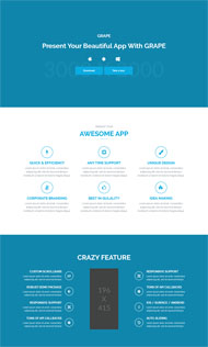 蓝色手机软件开发商网页模板