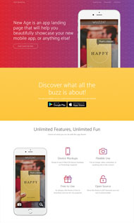 宽屏炫彩手机APP官网模板