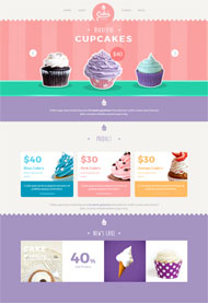 响应式甜品网上商城模板