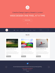 整洁扁平宽屏CSS3网站模板