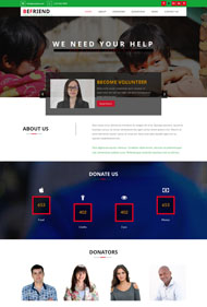  贫困儿童救助网站模板 