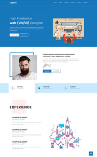 蓝色程序UI设计网站模板