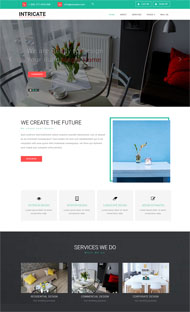 小清新室内装饰网站模板