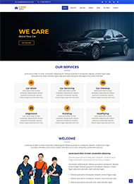 蓝色汽车修理公司网站模板