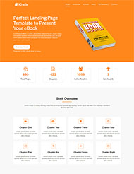 橙色电子书在线服务商模板