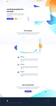 插画图形css3单页模板