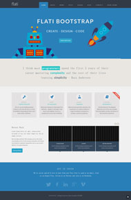 html5扁平化设计网站模板