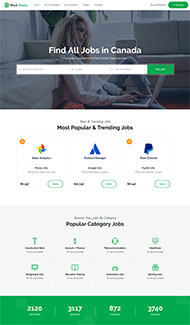 绿色大型招聘社交网站模板
