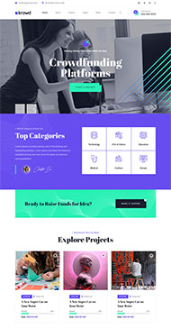 众筹服务平台HTML5模板