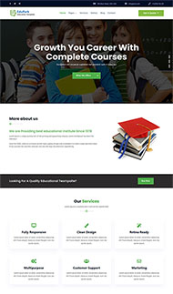 网络课程辅导班网站模板