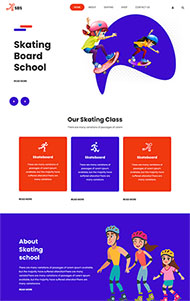 溜冰滑板培训学校网站模板