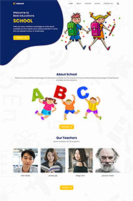 幼儿园学校教育网站模板