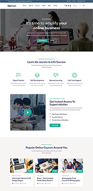 在线教育业务平台网站模板