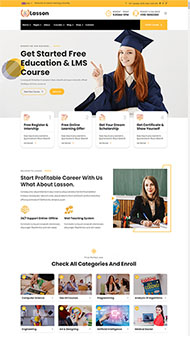  LMS课程教育网站HTML模板 