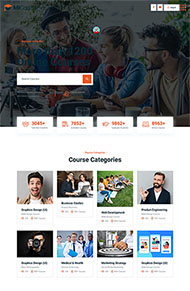 在线课程教育培训网站模板