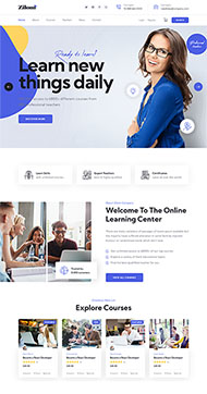 在线教育学习官网HTML5模板