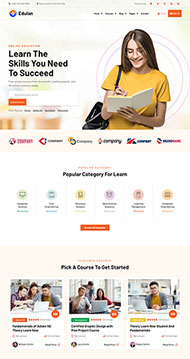 考试提升在线教育平台网站模板