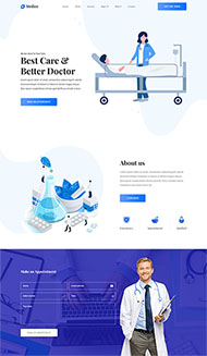现代健康医疗网站模板下载