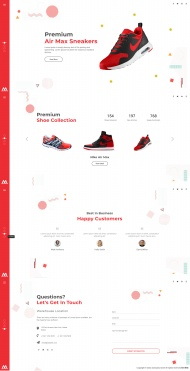 鞋类产品HTML5网站模板