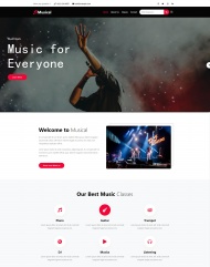 音乐乐器培训机构响应式网站模板