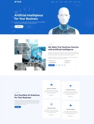 HTML5人工智能科技公司网站模板