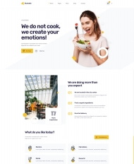 轻食简餐HTML5美食网站模板