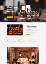 西式高档餐厅宣传服务网站模板