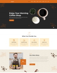 现代主题咖啡店宣传网站模板