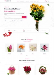 HTML5花卉在线交易网站模板